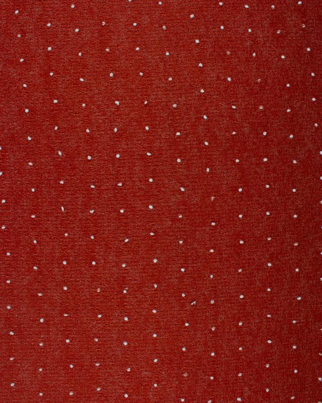 Lainage pois blancs sur fond Rouille - Tissushop